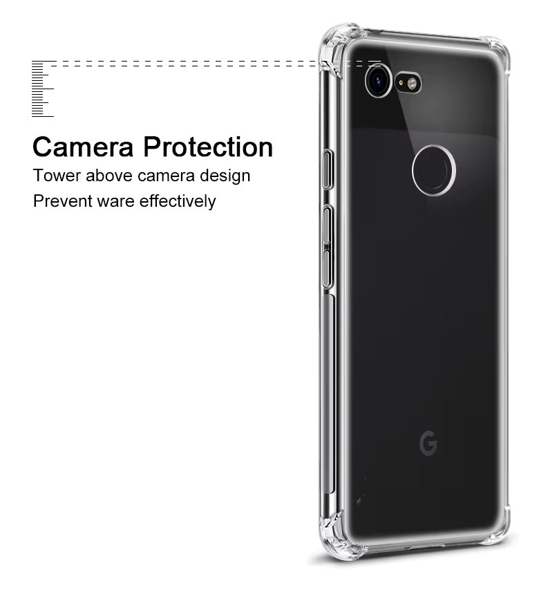 Stoßfeste Silikon-TPU Handyhülle mit Luftkissen-Schutz für Google Pixel Modelle, Transparent - Bild 5