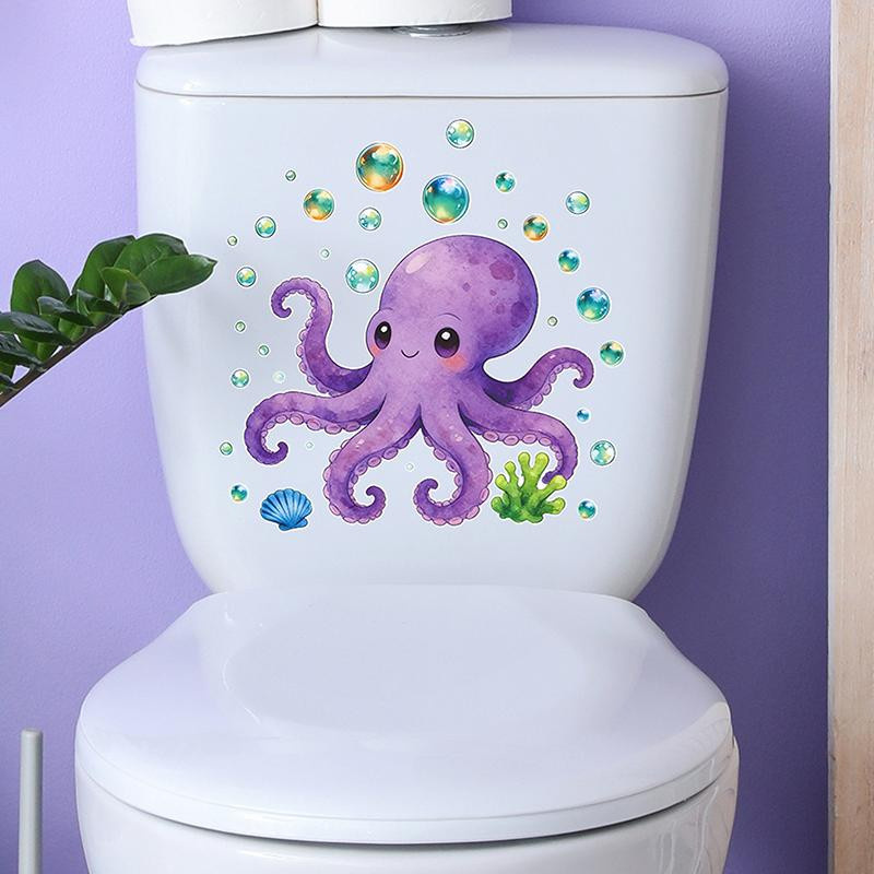 Selbstklebender leuchtender Oktopus Wandtattoo von Mihout in Multicolour - Bild 2