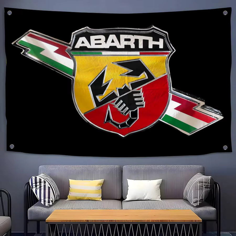 Dekorative Wandflagge von A-Abarth in Weiß und Multicolour mit abstraktem Tier-Motiv aus Textil, B/H: 50 x 70 cm - Bild 2