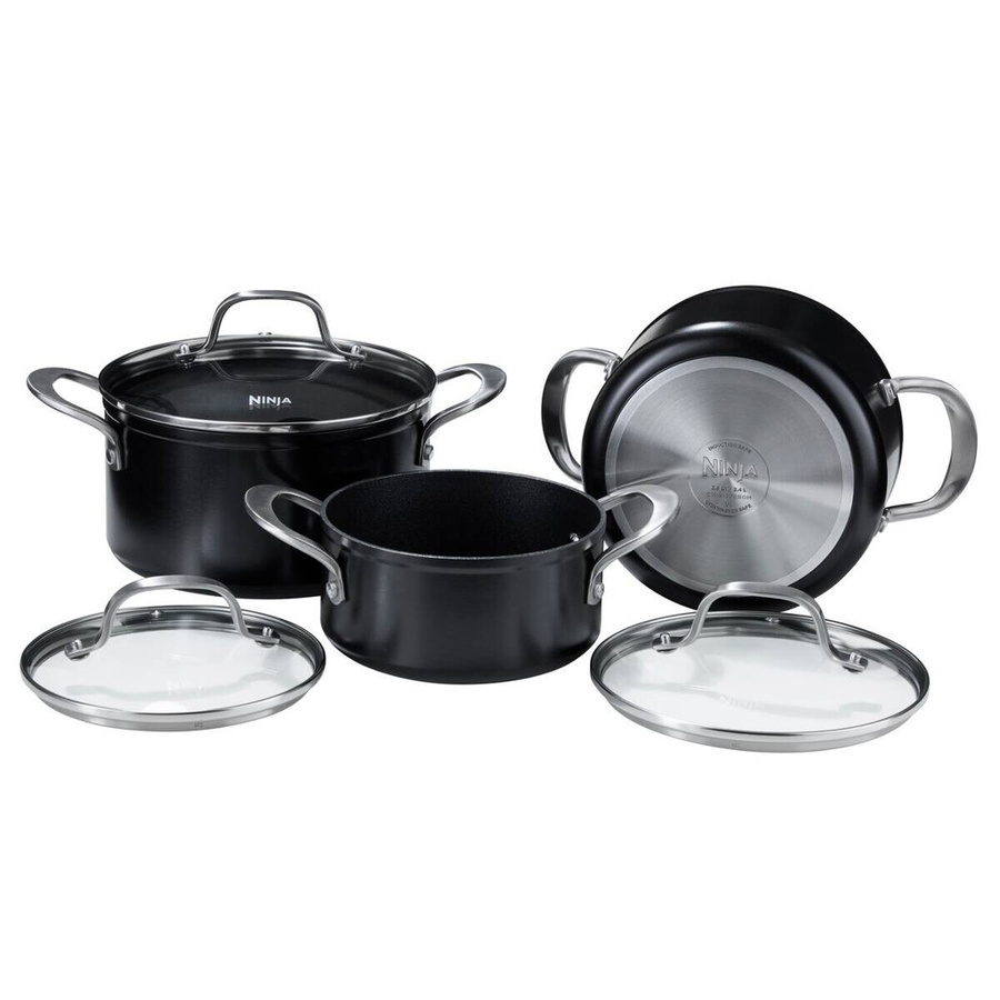 Ninja Topfset ZEROSTICK Essentials C13000DE, 3-teilig, Schwarz, Aluminium mit Antihaftbeschichtung - Bild 2