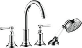 Hansgrohe Axor Montreux Duschset mit Regendusche und Handbrause in gebürstetem Nickel - Bild 1