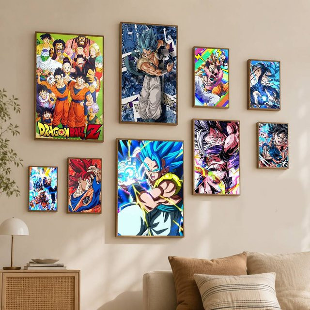 Dragon Ball Anime Kunstgemälde als Papierposter in Mehrfarbig für deine Wanddekoration - Bild 1