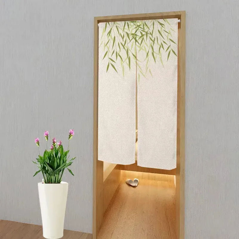 VIKAMA Minimalistischer Vorhang im Zen-Stil mit Bambusmuster, halbtransparent, waschbar, Breite: 80 cm, Höhe: 150 cm - Bild 2