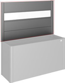 Biohort Sichtschutzelement DaVinci aus Metall und Acrylglas in Grau, H x B: 91 x 152 cm - Bild 1