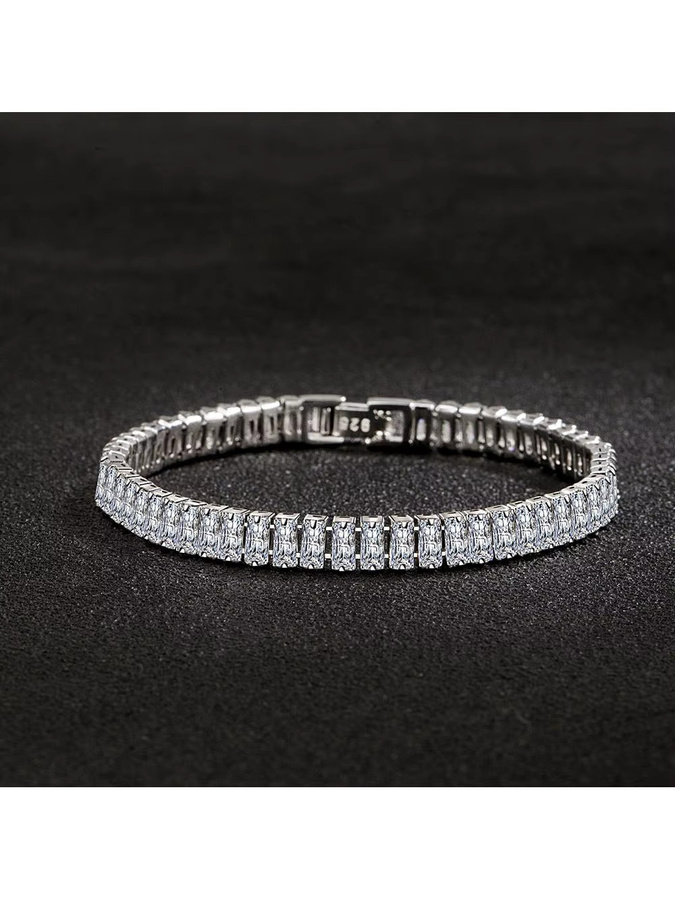 Armband 925 Sterlingsilber, Zirkon-Kristall, 18 cm, Damen - Bild 3