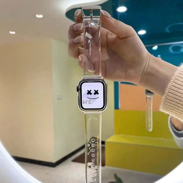 TINUORA Uhrenarmband, Kunststoff, transparent, Weiß, Unisex - Bild 1