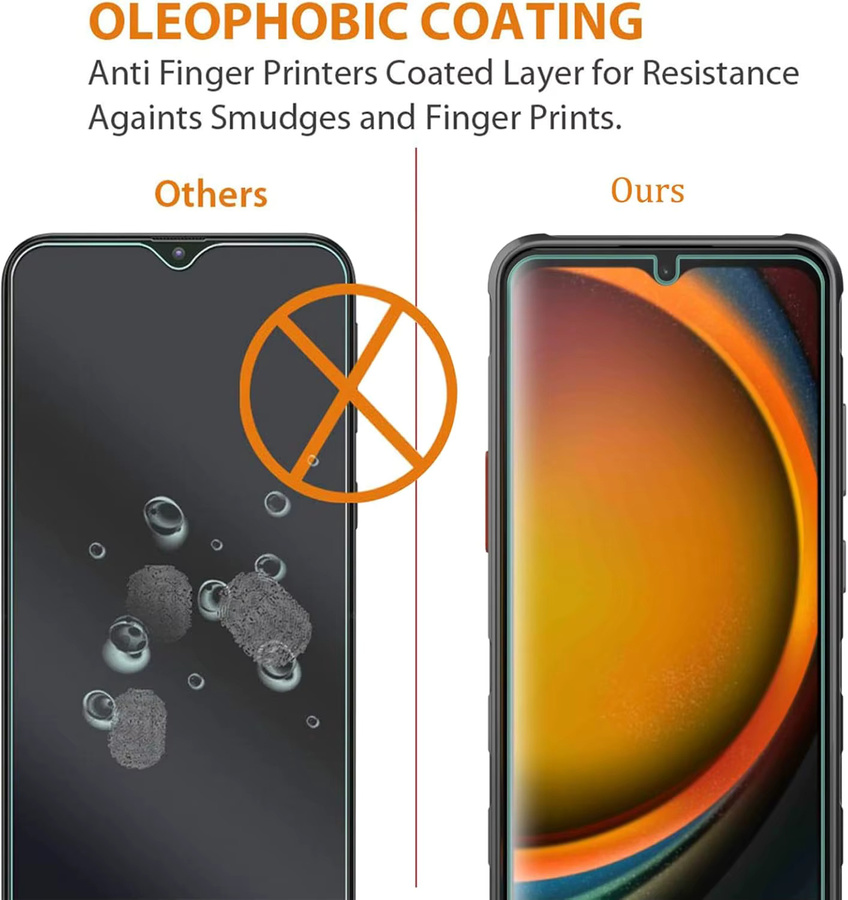 3er-Pack Displayschutzfolie aus gehärtetem Glas für Samsung Galaxy XCover 7, XCover 6 Pro und XCover 5, transparent - Bild 4