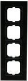 Busch-Jaeger Rahmen 4-fach in Schwarz mit Glas-Einsatz 1724-825 - Bild 1