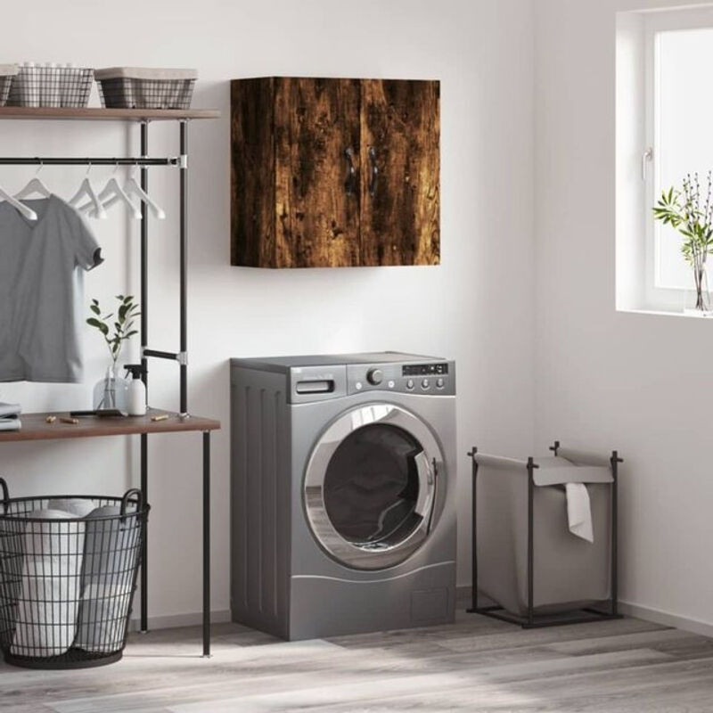 Wandschrank Vidaxl aus Holzwerkstoff in Räuchereiche, B/T/H: 60 x 31 x 60 cm - Bild 1