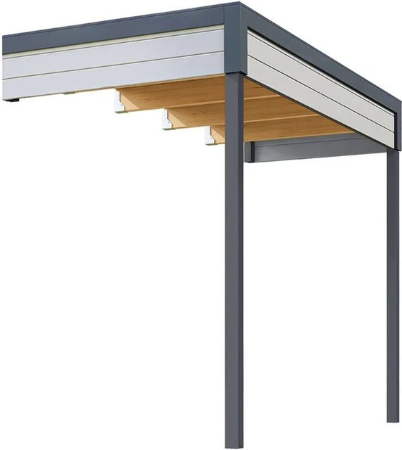 Weka Anbau 1 für Gartenhaus Batu 3 in Hellgrau, B: 300 cm x T: 150 cm - Bild 1