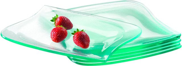 Mäser Dessertteller LA MUSICA aus Glas, Transparent, B/T: 21 x 20 cm - Bild 1