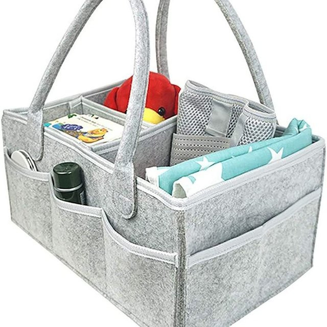 HOUSBAY Baby-Aufbewahrungstasche für Kinderwagenzubehör in Grau - Bild 1