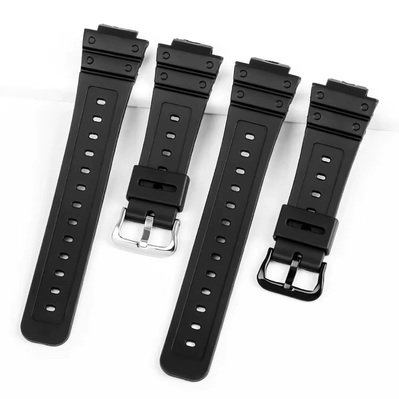 Casio Uhrenarmband, Kunststoff, Edelstahl, Schwarz, Unisex - Bild 4