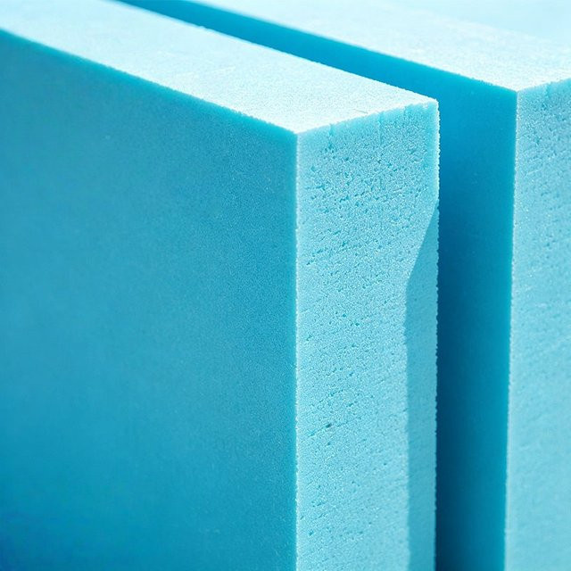 XPS-Dämmplatte aus extrudiertem Polystyrol, Blau, B/T/H: 180 x 180 x 60 cm, B1 Feuerfest und Wasserdicht für Dach, Wand und Boden - Bild 1