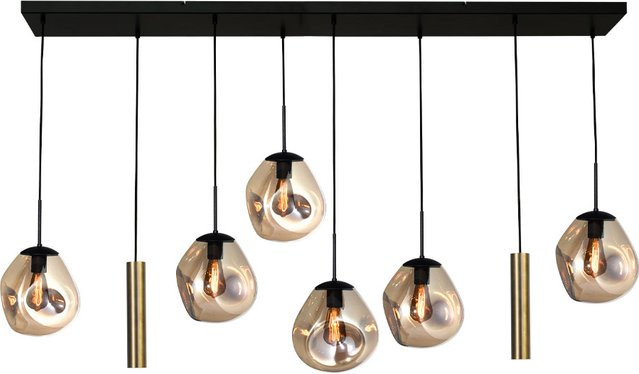 Masterlight Lava 6/2 Pendelleuchte 8-flammig in Gold/Messing mit Glas in Gold Fumé - Bild 1