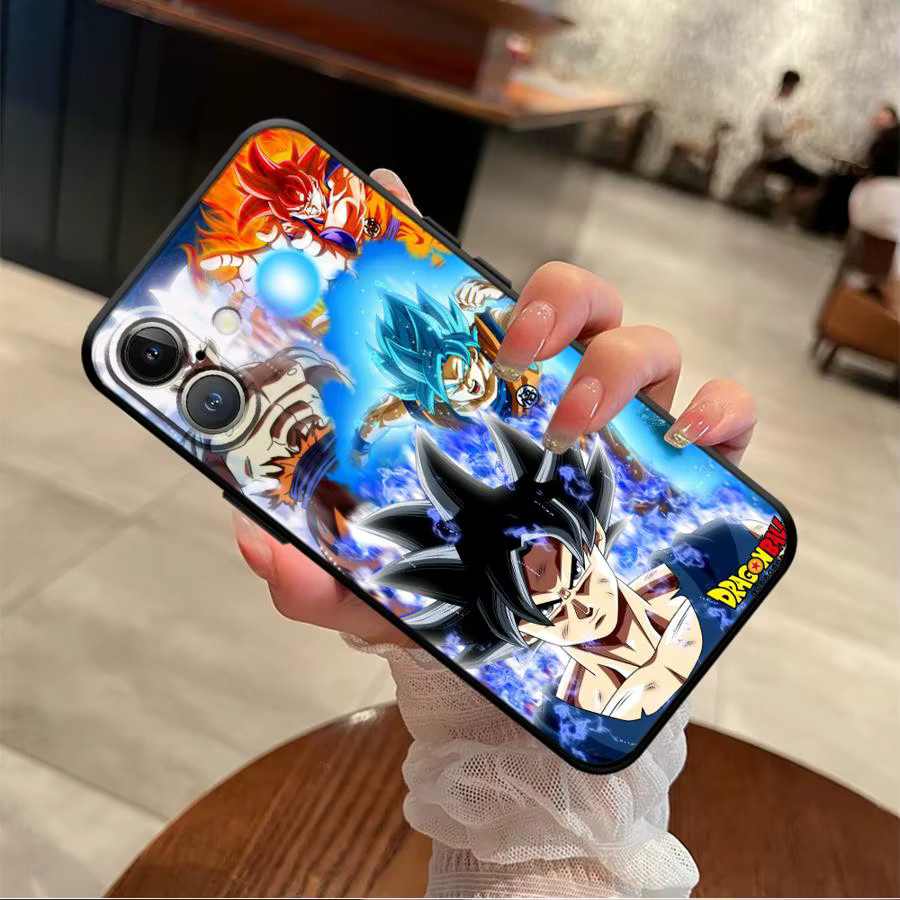 Schwarze weiche Handyhülle mit Dragon Ball Goku Motiv für iPhone Modelle - Bild 3