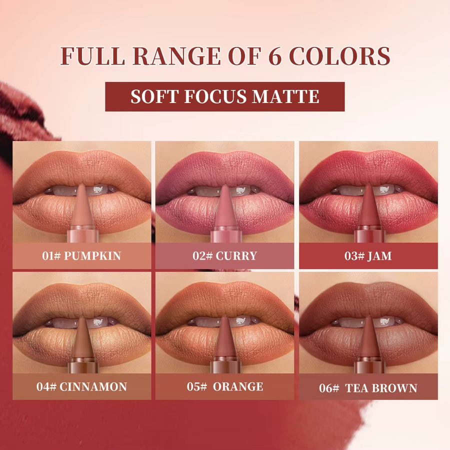 QIBEST Lipliner, Nude Braun-Rot, Matt - Bild 4