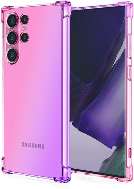 Stoßfeste TPU Handyhülle mit Farbverlauf für Samsung Galaxy S23+ 5G in Violett/Rosa - Bild 1