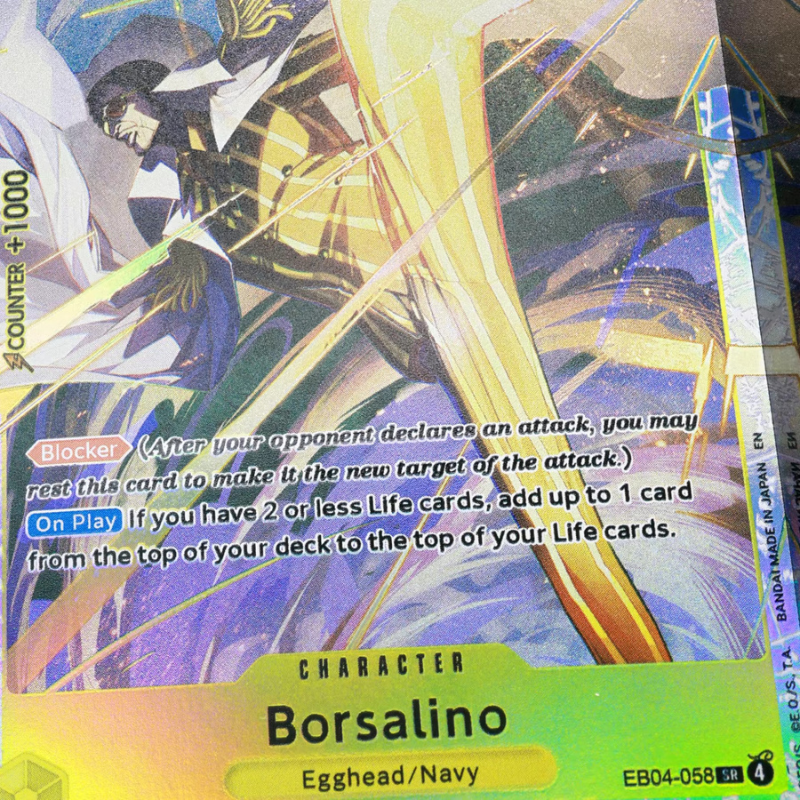 Bandai One Piece TCG Borsalino SR, Englisches Spielset, 4-teiliges Set, Gelb - Bild 3