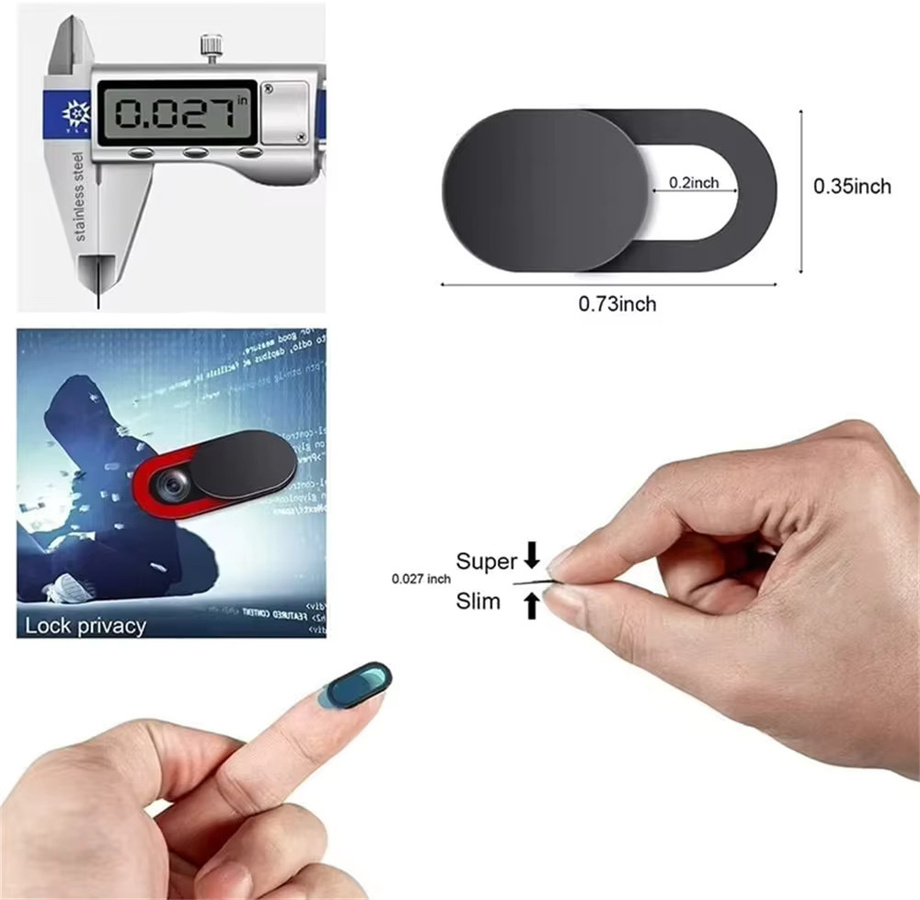 5 oder 10 Stück Webcam Abdeckung Schiebe Kamera Schutz Aufkleber für iPad, PC, Macbook, Tablet und Smartphone in Schwarz - Bild 6