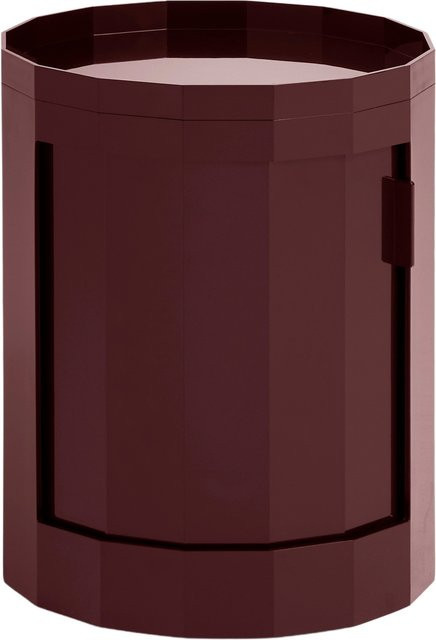 HAY Facet Cabinet aus recyceltem ABS in Rot mit facettierter Oberfläche - Bild 1