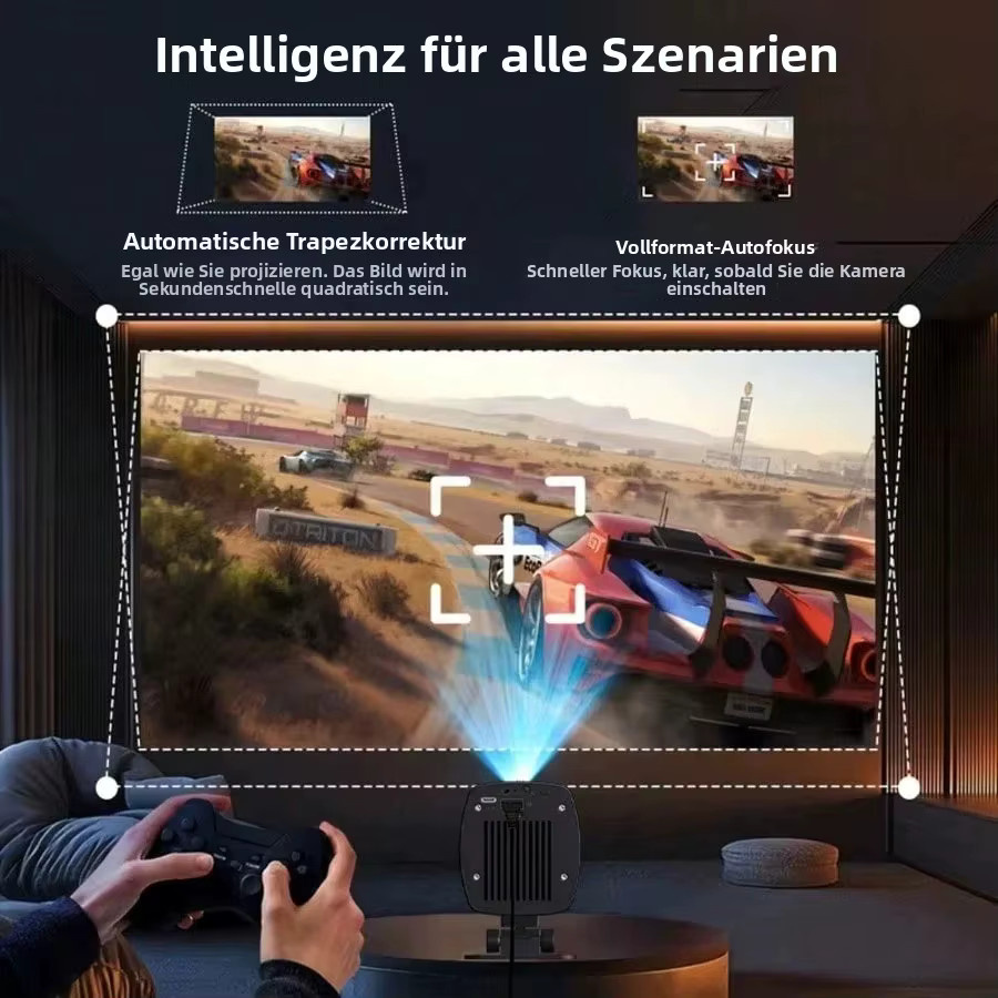 W&O Mini-Projektor Full HD mit 200 ANSI in Schwarz - Bild 5