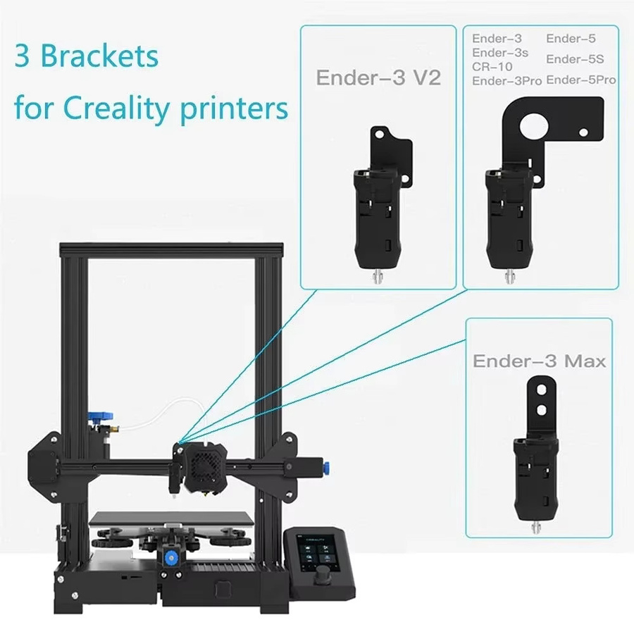 Creality CR BL Touch Sensor Halterung Platte für Ender-3, CR-10 und Ender-5 in Schwarz - Bild 2