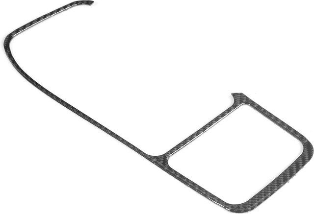 Koogeelife Konsolen-Navigationsblende Rahmenverkleidung in Kohlefaser-Optik für V60 S60 2010-2017 RHD, Schwarz - Bild 1