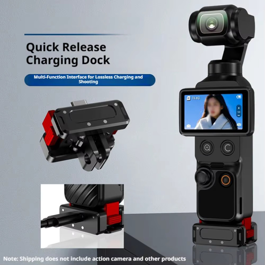 DJI Osmo Pocket 4 Magnetischer Desktop-Adapter und Schnellwechsel-Basishalterung in Schwarz - Bild 4