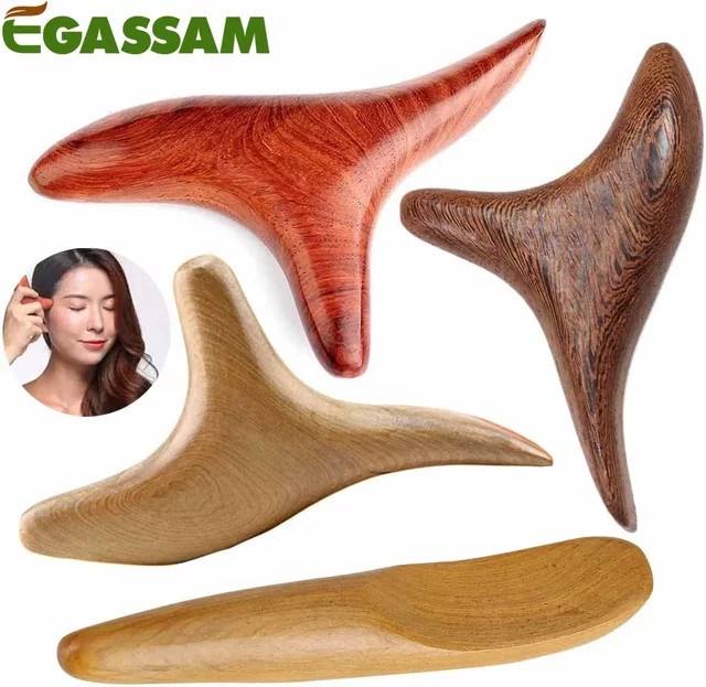 EGASSAM Holz-Gua-Sha-Massagewerkzeug, Körper, Unisex - Bild 1
