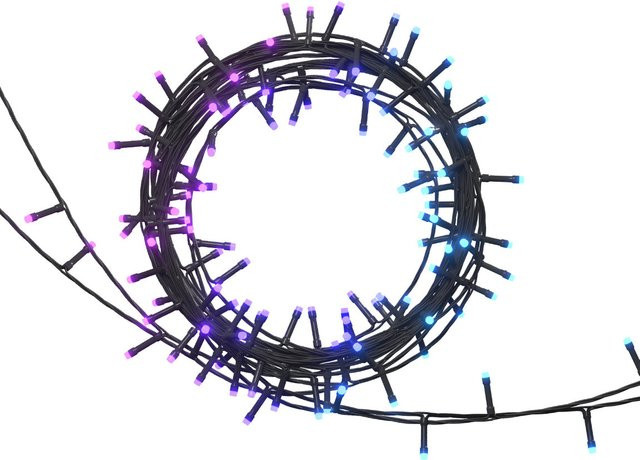 Hombli Smarte Lichterkette für innen und außen, 20m, Multicolor und Weiß, Schwarz - Bild 1