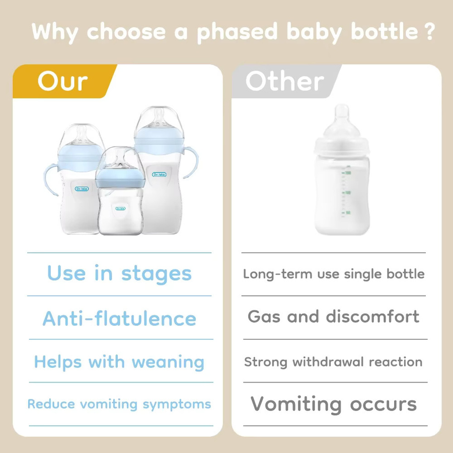 MAMIJOY Babyflasche aus Polypropylen mit Anti-Blähungs-Ventil, BPA-frei, Pink/Transparent, 150 ml - Bild 3