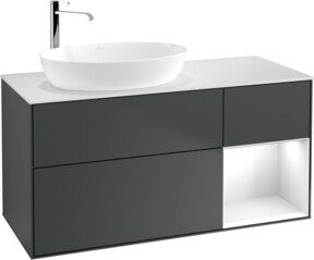 V&B Waschtischunterschrank Finion in Grau lackiert, Breite: 120 cm - Bild 1