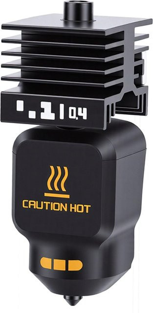 Koogeelife 3D-Drucker Hotend-Kit für Bambu Lab P2S H2D H2S P2SC HF mit 0,4mm gehärteter Stahldüse und Heizblock in Schwarz - Bild 1