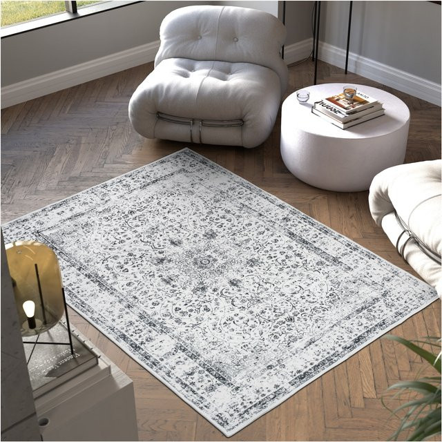 tectake Aliya Vintage Designer Teppich mit orientalischem Muster, Grau, B: 230 cm, T: 160 cm, H: 1 cm - Bild 1