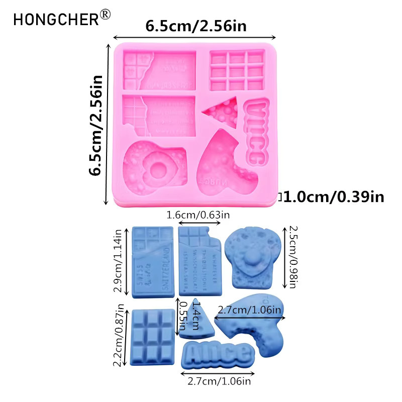 HONGCHER Silikonform für Cookie-Gestaltung und Dessert-Dekoration in Pink - Bild 2