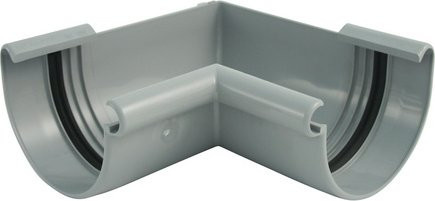 Marley Innenecke 90 Grad RG 100 in Grau aus Kunststoff (PVC) - Bild 1