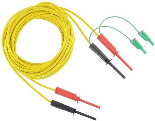 Metrel S 2030 Sicherheits-Messleitungs-Set mit 4mm Bananensteckern, 15,00 m, Schwarz, Rot, Gelb - Bild 1