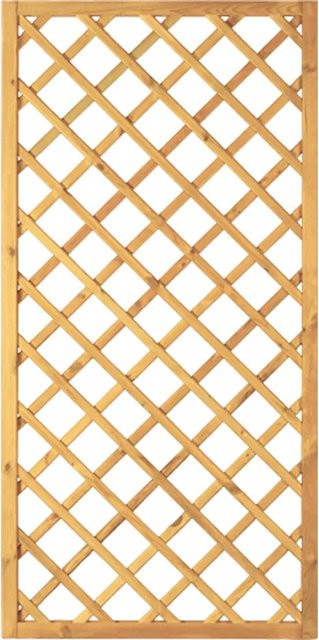 T & J Diagonal-Rankzaun aus Kiefer und Fichte, braun, B: 90 cm, H: 180 cm - Bild 1