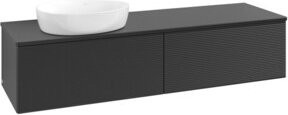 V&B Waschtischunterschrank Antao mit Frontstruktur in Blau lackiert, B: 160 cm, T: 50 cm - Bild 1