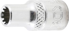 BGS Steckschlüssel-Einsatz Gear Lock 10102, Antrieb 1/4 Zoll, SW 5,5 mm, Silber - Bild 1