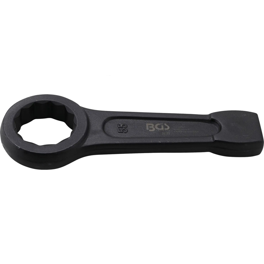 BGS Schlag-Ringschlüssel 35155 aus Chrom-Vanadium in Schwarz, Schlüsselweite: 55 mm - Bild 3