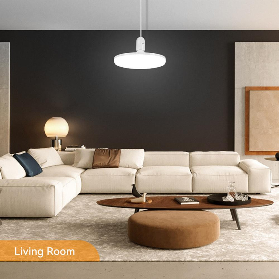 Meiteai-Home UFO LED-Deckenleuchte E27, 40W, Cool White, Weiß - Bild 2
