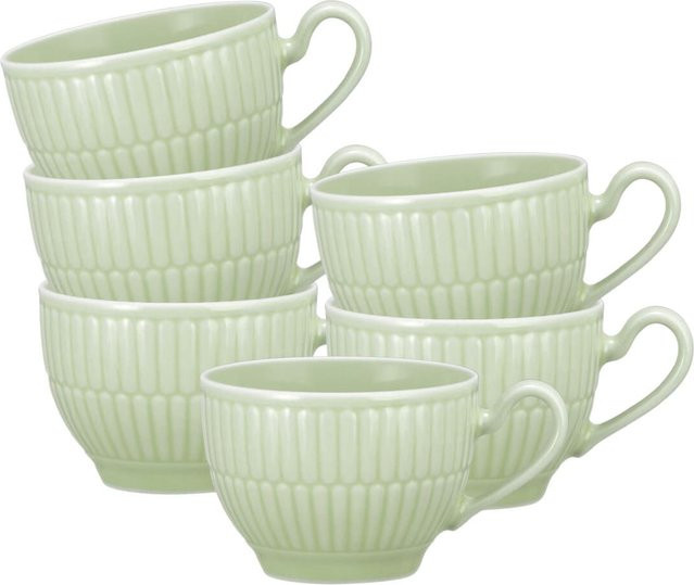 Seltmann Weiden Espressotassen Amina aus Keramik in Grün, 6er Set, 0,1 l pro Tasse - Bild 1