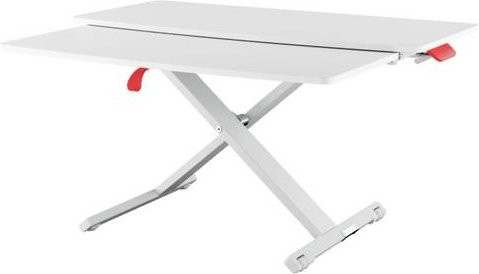 Leitz Ergo Cosy Sitz-Steh-Schreibtischaufsatz mit ausziehbarer Tastaturablage, höhenverstellbar, grau, B: 80 cm, T: 42 cm, H: 7,2-38 cm - Bild 1