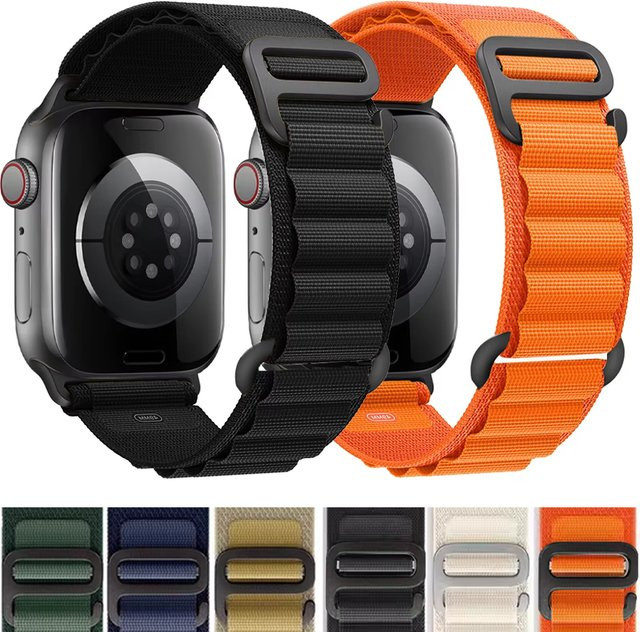 Uhrenarmband Nylon Alpine, Schwarz, Unisex - Bild 1