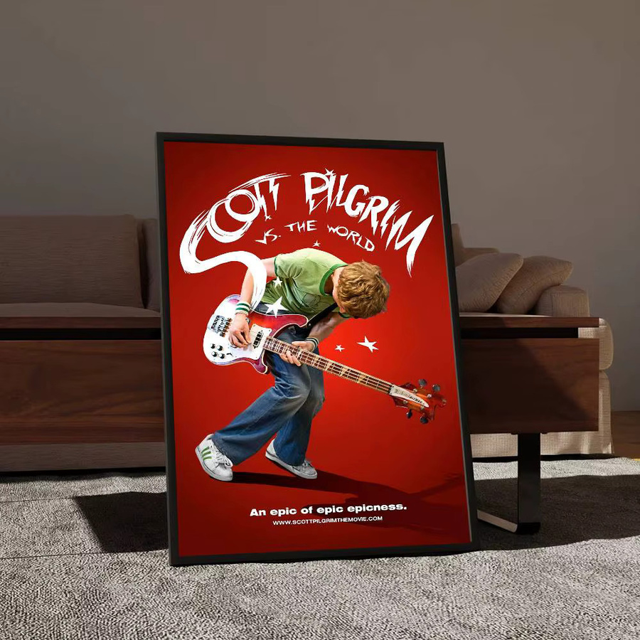 Selbstklebendes Vintage-Film-Poster Scott Pilgrim VS The World als Retro Wandaufkleber zur Wanddekoration - Bild 5