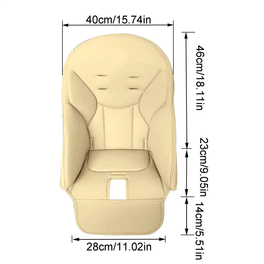 Peg Perego Baby-Esszimmerstuhl Sitzkissen aus PU-Leder in Schwarz für Siesta, Zero3, Baoneo und Kosmic sowie Jané Modelle - Bild 2