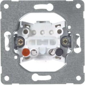 Peha Taster 10A 250V 1-polig 2S in Silber, bündig montiert - Bild 1