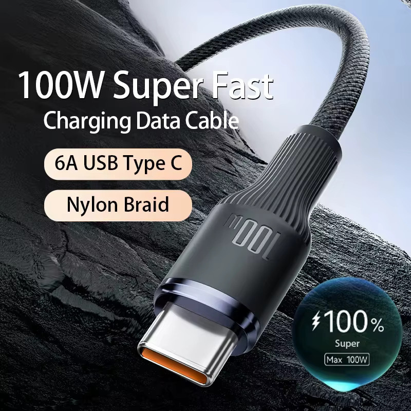 NNBILI USB-C zu USB-C Schnellladekabel 100W mit PD für iPhone 16 17, MacBook, Samsung und Xiaomi in Schwarz oder Grau - Bild 4